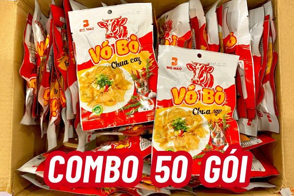 Vó Bò Chua Cay – Combo 50 Gói (1 Thùng)