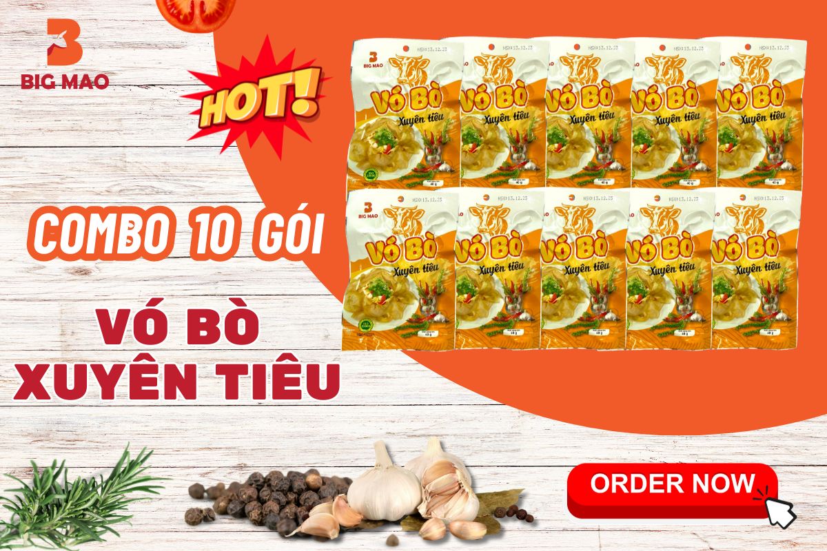 Vó Bò Xuyên Tiêu – Combo 10 Gói - Thực Phẩm BIGMAO